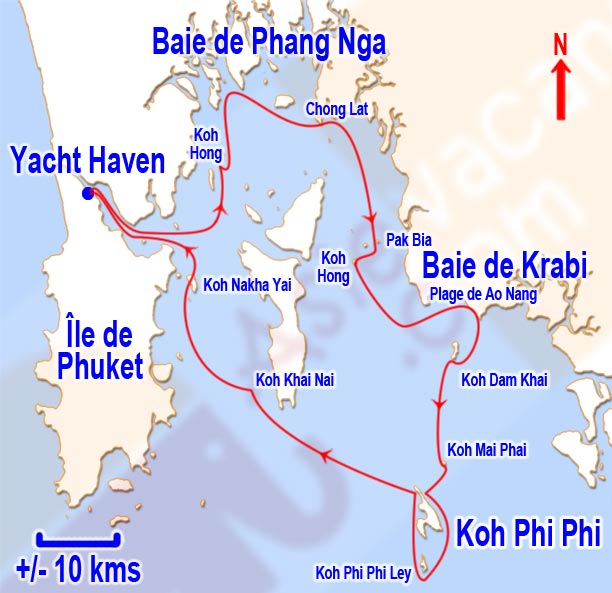 Carte croisière en Thaïlande