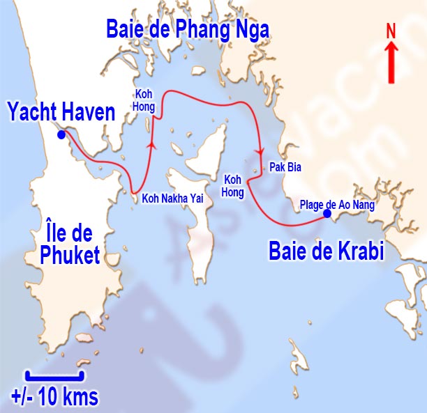 Carte croisière en Thaïlande