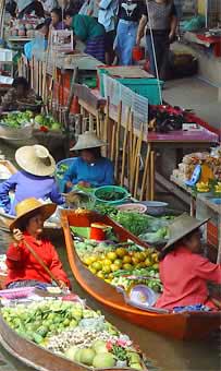 Marché flottant de Damnoen Saduak avec guide francophone