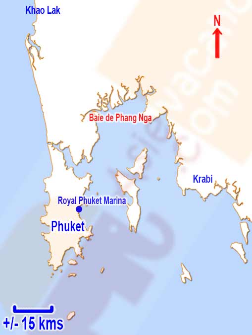 Carte Phang Nga speedboat