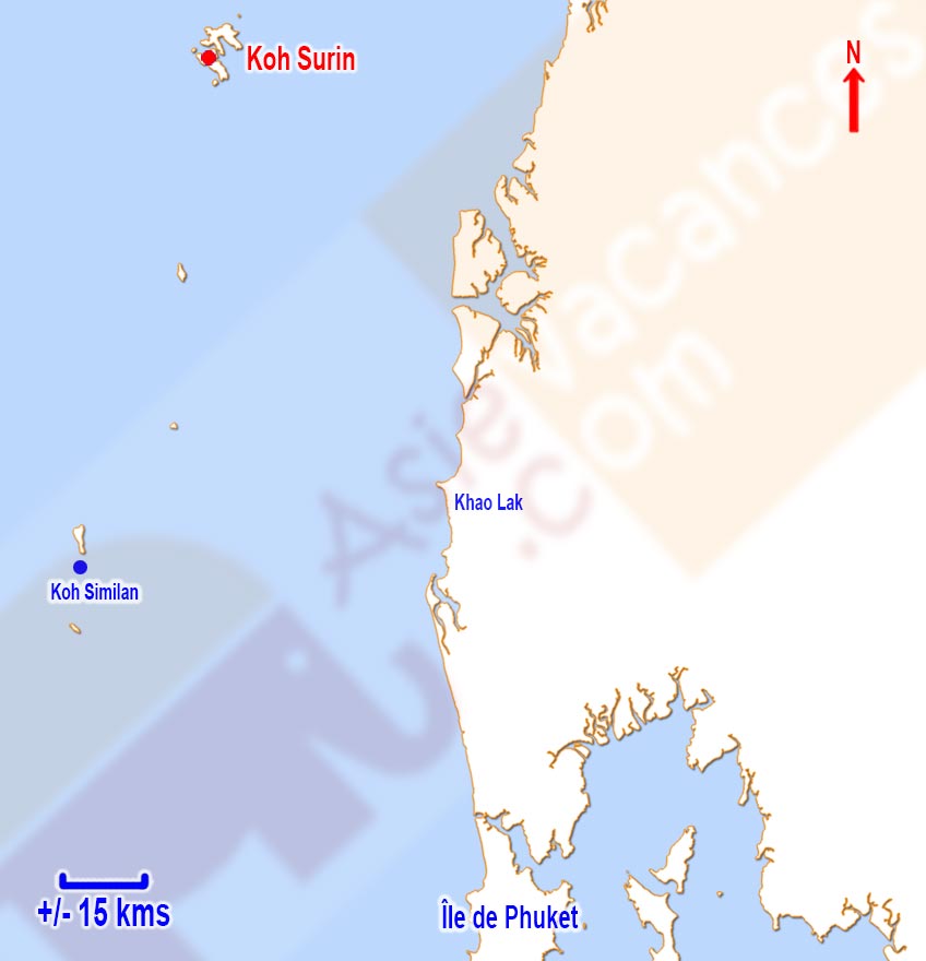 Carte Îles Koh Surin