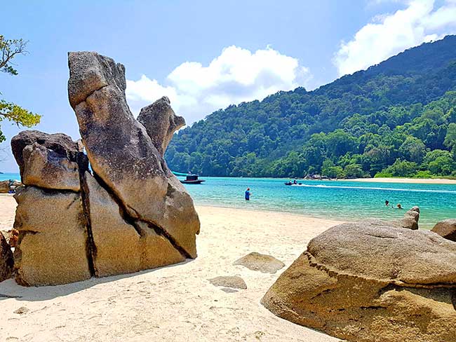 Plage de sable blanc