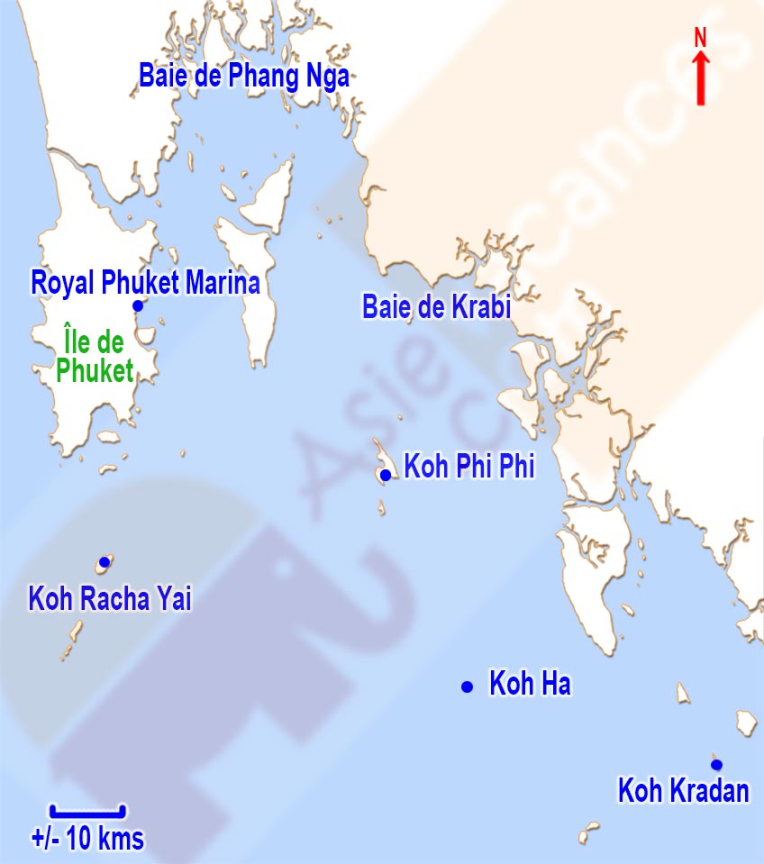 Carte île de Phuket