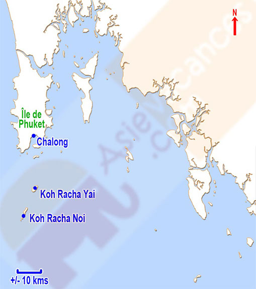 Carte pour la pêche à Phuket