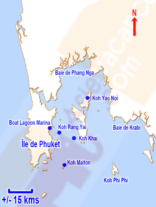 Carte location speedboat Phuket